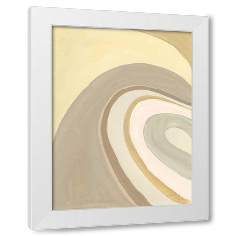 In the Groove I White Modern Wood Framed Art Print by Nai, Danhui