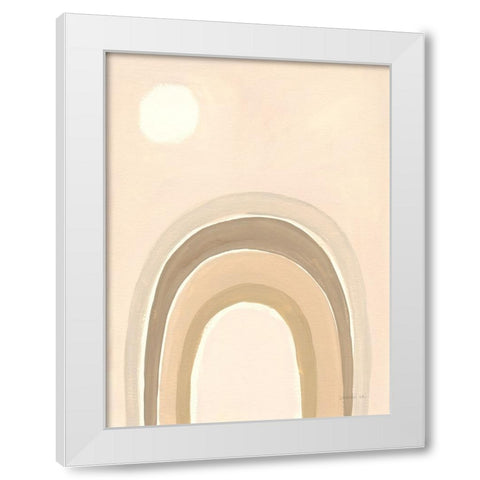 Pastel Arch I White Modern Wood Framed Art Print by Nai, Danhui