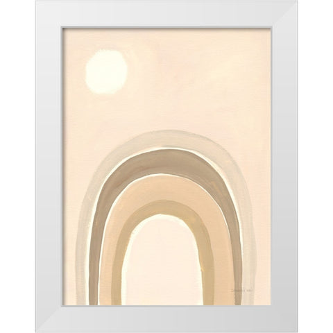 Pastel Arch I White Modern Wood Framed Art Print by Nai, Danhui