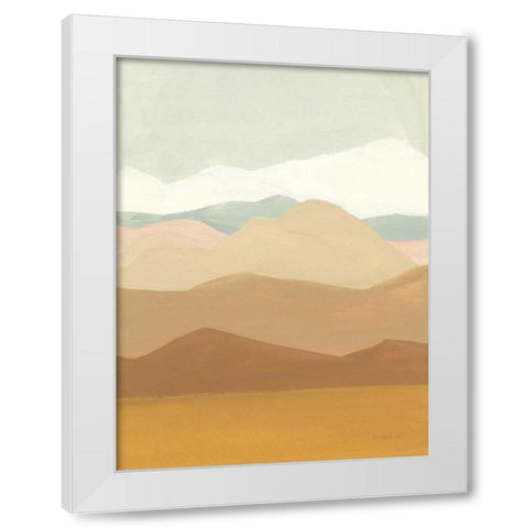 Mirage II White Modern Wood Framed Art Print by Nai, Danhui