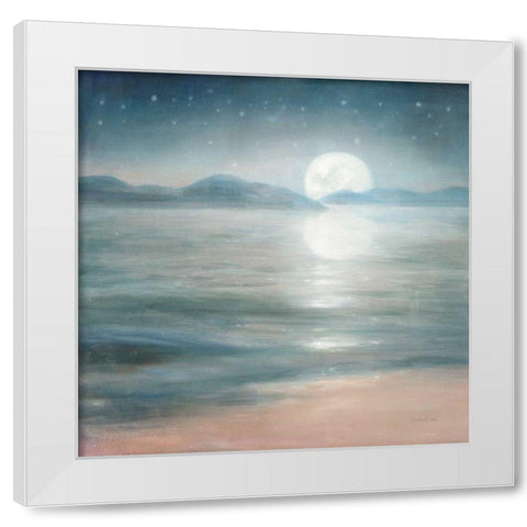 Half Moon Dream White Modern Wood Framed Art Print by Nai, Danhui