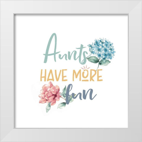Bloom Aunt Inspiration II White Modern Wood Framed Art Print by Wild Apple Portfolio