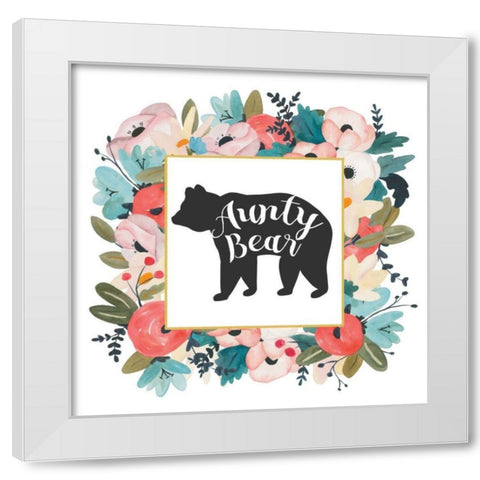 Harriet Floral Aunt Inspiration III White Modern Wood Framed Art Print by Wild Apple Portfolio
