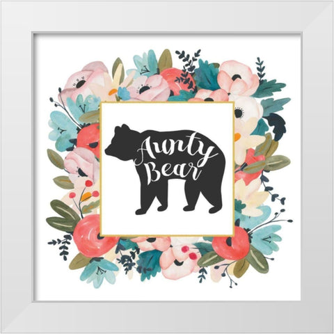 Harriet Floral Aunt Inspiration III White Modern Wood Framed Art Print by Wild Apple Portfolio