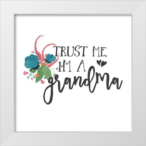 Harriet Floral Grandma Inspiration I White Modern Wood Framed Art Print by Wild Apple Portfolio