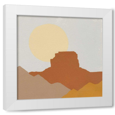 Desert Sun III White Modern Wood Framed Art Print by Hershey, Moira