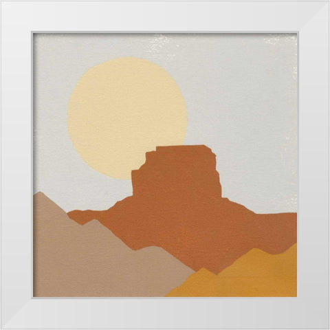 Desert Sun III White Modern Wood Framed Art Print by Hershey, Moira