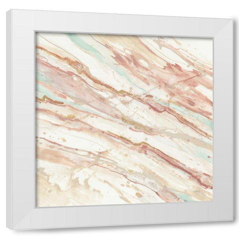 Copper Dreams Mint White Modern Wood Framed Art Print by Hristova, Albena