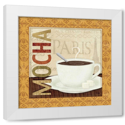 Coffee Cup II White Modern Wood Framed Art Print by Charron, Veronique