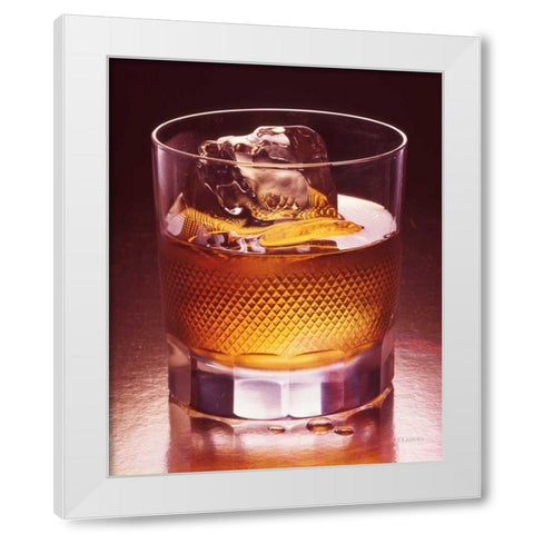Cheers White Modern Wood Framed Art Print by Goldstein, Ed