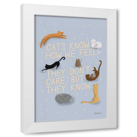 Ode to Cats White Modern Wood Framed Art Print by Thorns, Becky