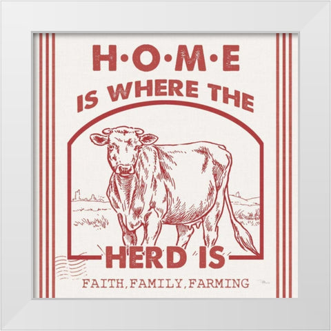 Vintage Farmhouse IV White Modern Wood Framed Art Print by Pela Studio