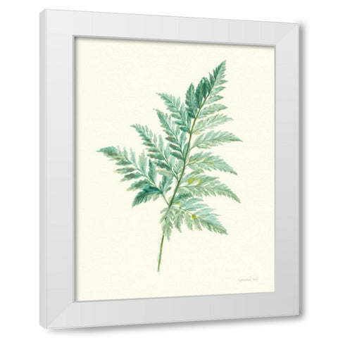 Leaf Study I White Modern Wood Framed Art Print by Nai, Danhui