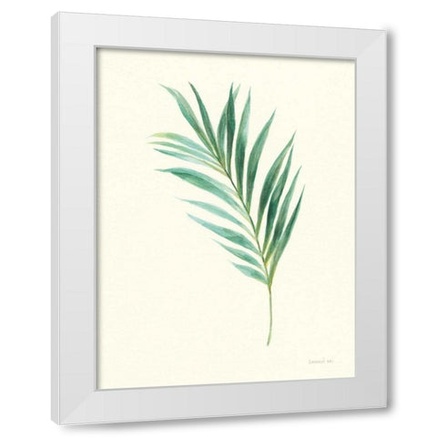 Leaf Study II White Modern Wood Framed Art Print by Nai, Danhui
