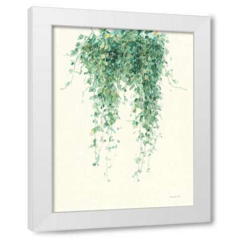 Trailing Vines I White Modern Wood Framed Art Print by Nai, Danhui