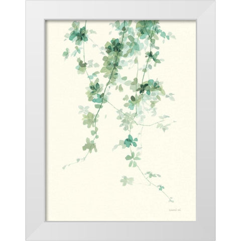 Trailing Vines II White Modern Wood Framed Art Print by Nai, Danhui