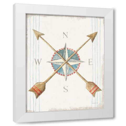 Floursack Nautical VI no Words White Modern Wood Framed Art Print by Nai, Danhui