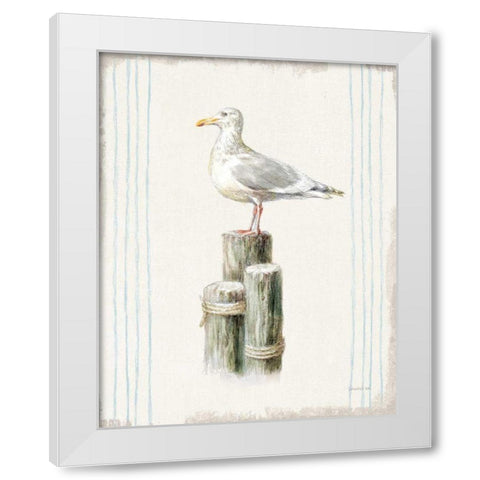 Floursack Nautical XIII no Words White Modern Wood Framed Art Print by Nai, Danhui