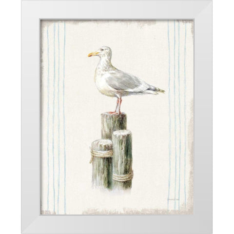 Floursack Nautical XIII no Words White Modern Wood Framed Art Print by Nai, Danhui