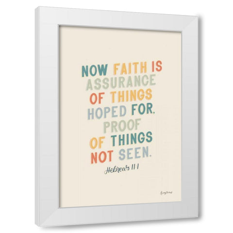 Bible Saying V White Modern Wood Framed Art Print by Thorns, Becky