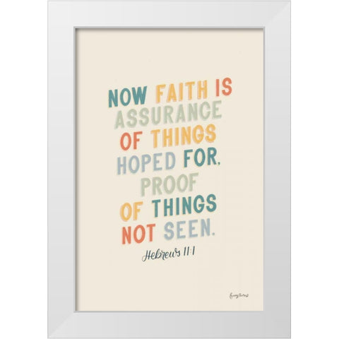 Bible Saying V White Modern Wood Framed Art Print by Thorns, Becky