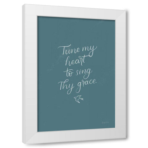 Sunday Hymn II White Modern Wood Framed Art Print by Thorns, Becky