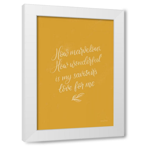 Sunday Hymn V White Modern Wood Framed Art Print by Thorns, Becky