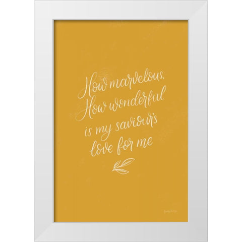 Sunday Hymn V White Modern Wood Framed Art Print by Thorns, Becky
