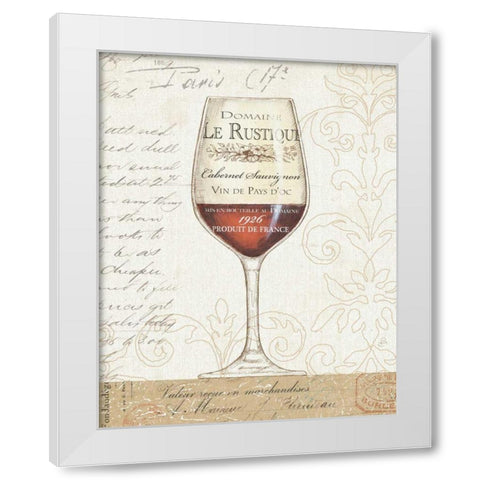 Wine By the Glass I White Modern Wood Framed Art Print by Brissonnet, Daphne