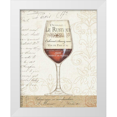 Wine By the Glass I White Modern Wood Framed Art Print by Brissonnet, Daphne