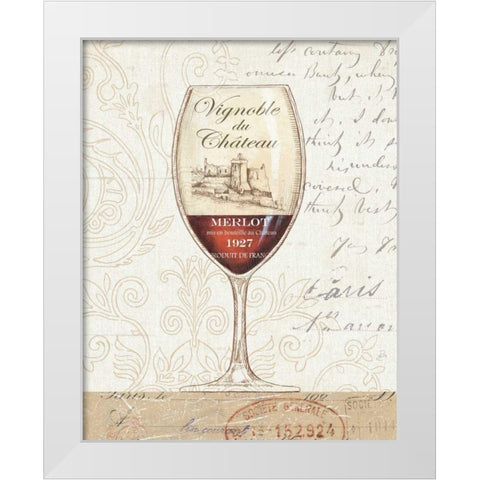 Wine by the Glass II White Modern Wood Framed Art Print by Brissonnet, Daphne