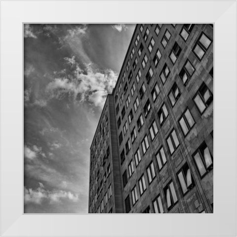 Urban Scene V White Modern Wood Framed Art Print by Eichman, Andre