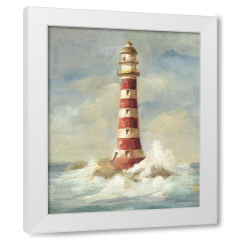 Lighthouse II White Modern Wood Framed Art Print by Nai, Danhui