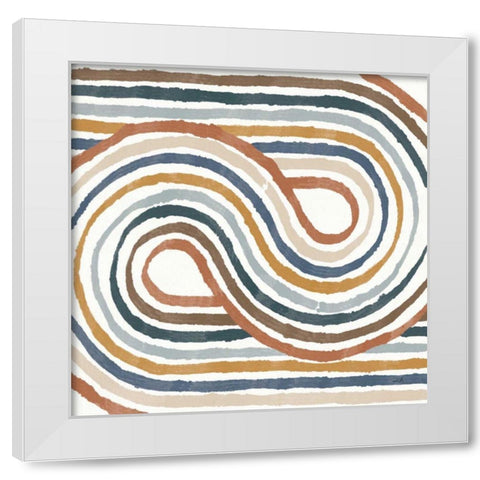Rainbow Road I Thick Lines White Modern Wood Framed Art Print by Hershey, Moira