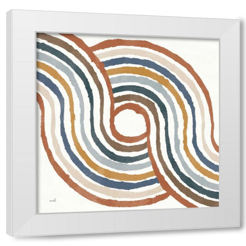 Rainbow Road II Thick Lines White Modern Wood Framed Art Print by Hershey, Moira