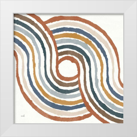 Rainbow Road II Thick Lines White Modern Wood Framed Art Print by Hershey, Moira