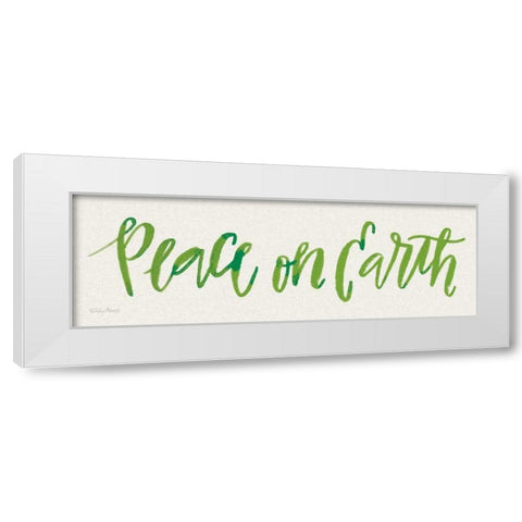 Peace on Earth White Modern Wood Framed Art Print by Adams, Emily