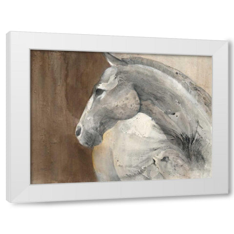 Her Majesty White Modern Wood Framed Art Print by Hristova, Albena