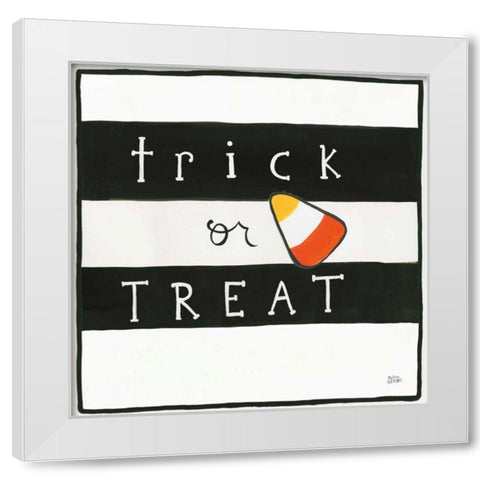 Trick or Treat White Modern Wood Framed Art Print by Averinos, Melissa