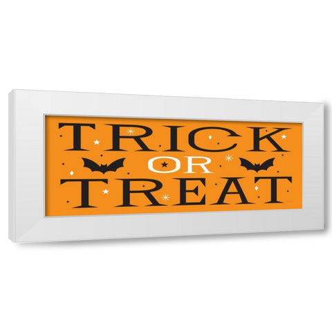 Halloween Fun White Modern Wood Framed Art Print by Mullan, Michael