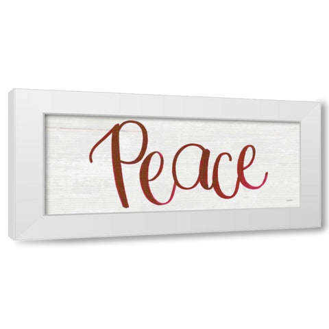 Peace White Modern Wood Framed Art Print by Jackson, Jenaya