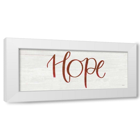 Hope White Modern Wood Framed Art Print by Jackson, Jenaya