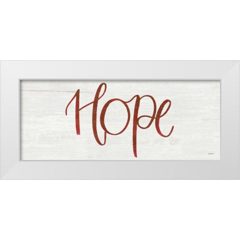 Hope White Modern Wood Framed Art Print by Jackson, Jenaya