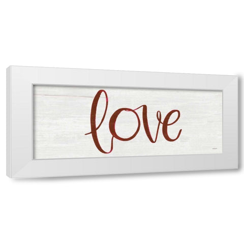 Love White Modern Wood Framed Art Print by Jackson, Jenaya