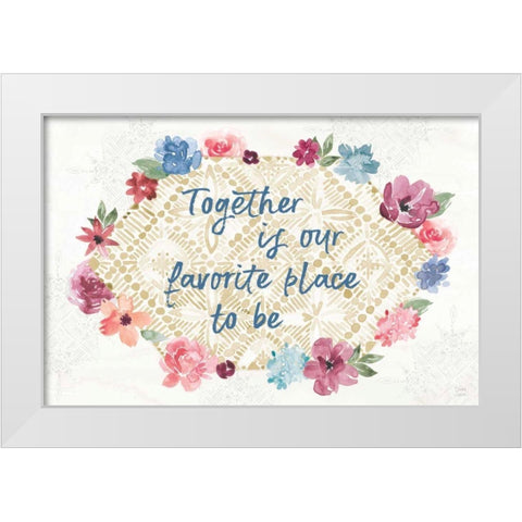 Naturally Inspired I White Modern Wood Framed Art Print by June, Dina