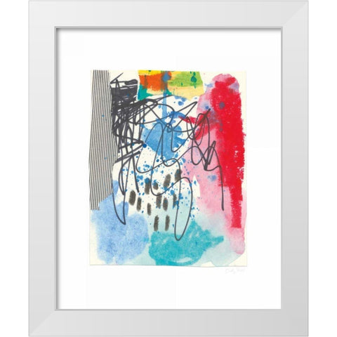 Waterfall I White Modern Wood Framed Art Print by Prahl, Courtney