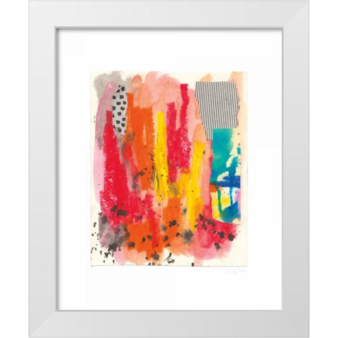 Fire I White Modern Wood Framed Art Print by Prahl, Courtney