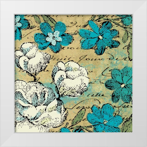 Poetique II White Modern Wood Framed Art Print by Pela