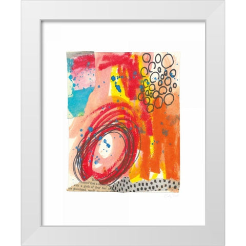 Fire II White Modern Wood Framed Art Print by Prahl, Courtney