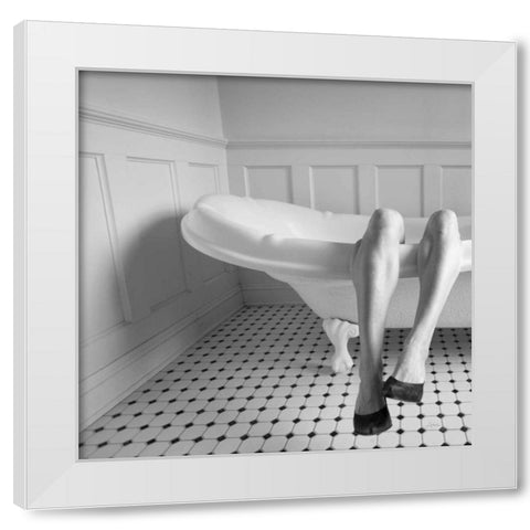Legs White Modern Wood Framed Art Print by Aledanda
